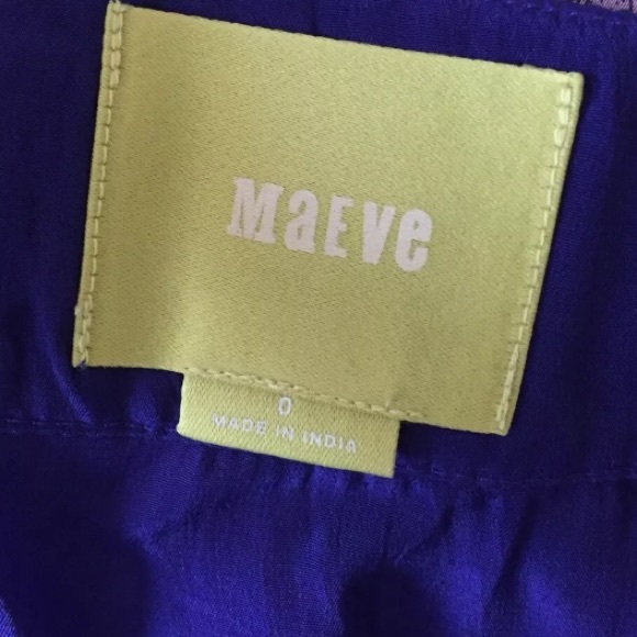 Anthropologie Maeve Purple Short Sleeve Blouse - Picture 4 of 6